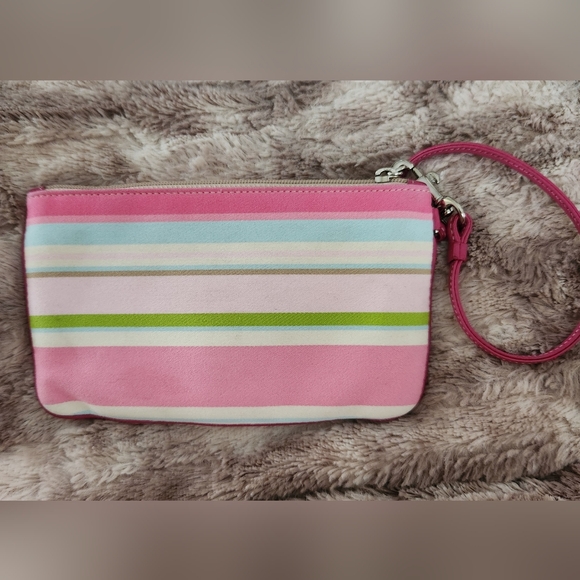 Coach SoHo Striped Wristlet - Picture 2 of 4